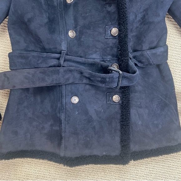 Ralph Lauren 100% Lamb Shearling Womens Black Coat Size Large - Picture 4 of 5